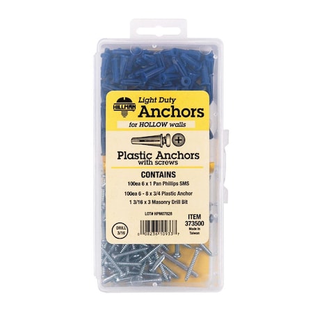 6-8 Phillip Plastic Anchor Kit